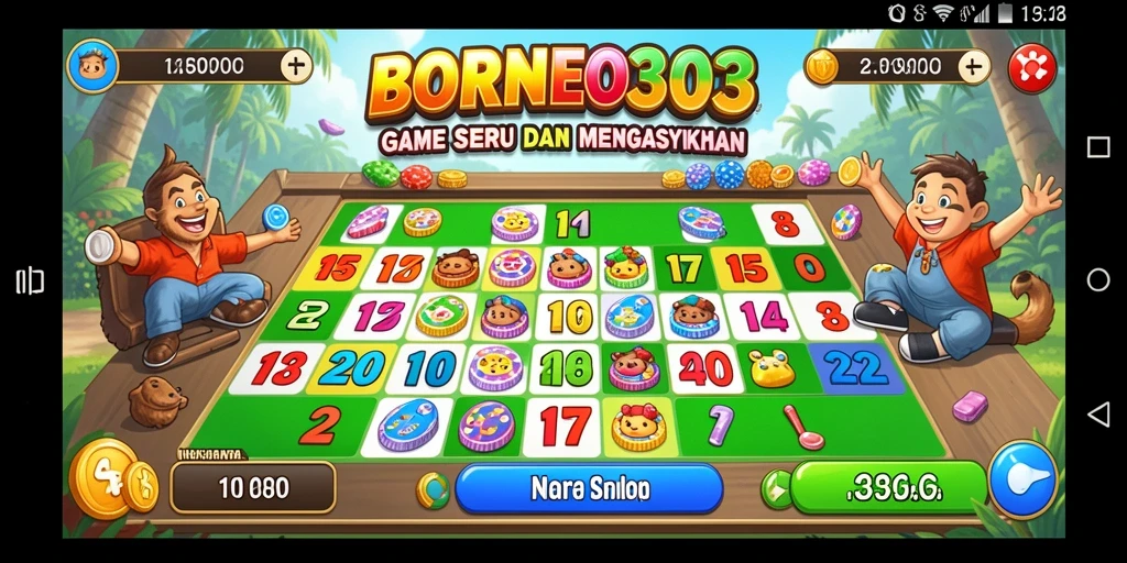 Tampilan menarik dari gameplay Bingo di BORNEO303.
