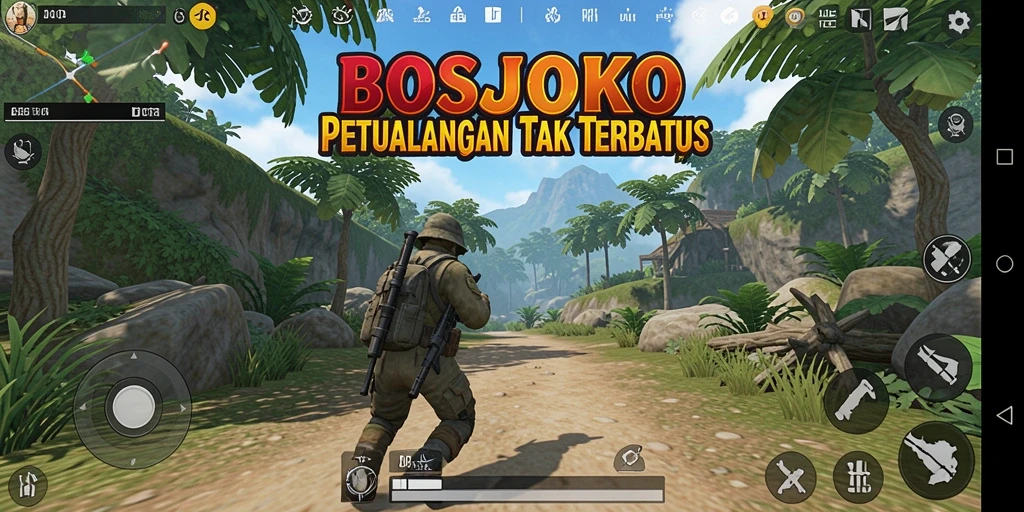 Gameplay seru di dunia terbuka BOSJOKO dengan petualangan tak terbatas.