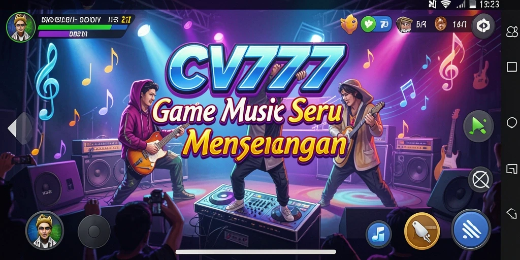Screenshot gameplay CV777 dengan tantangan musik yang seru.