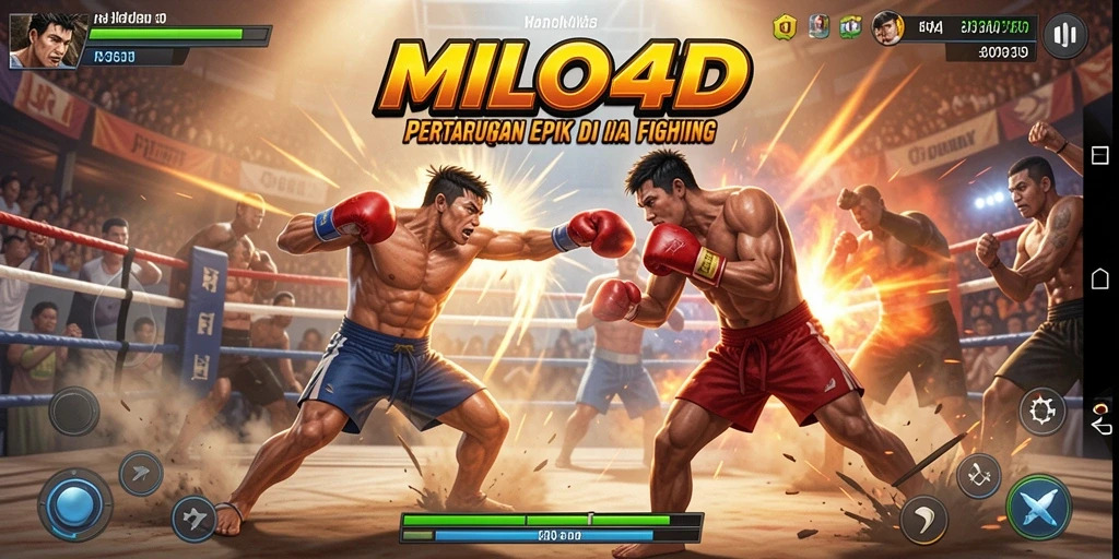 Tampilan aksi seru dalam gameplay MILO4D.