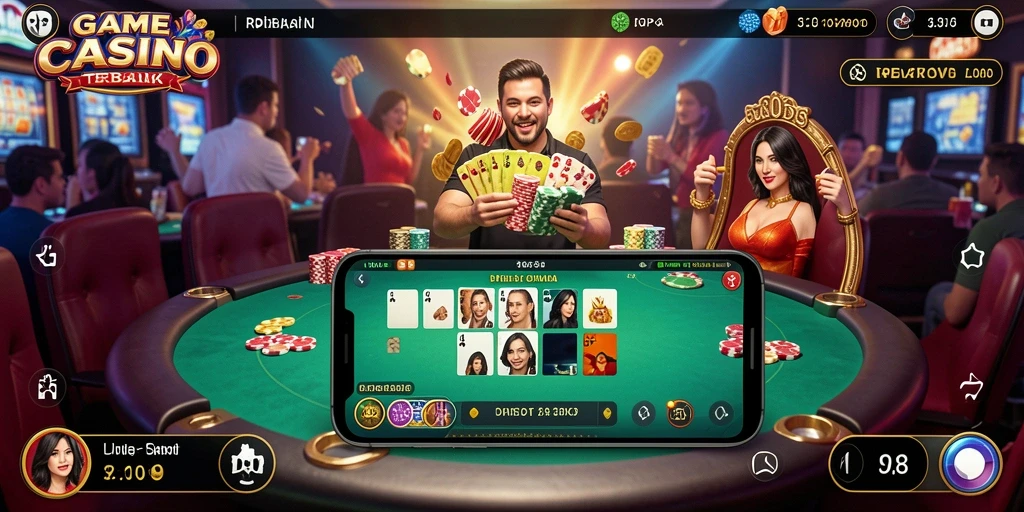 Gameplay mendebarkan dalam aplikasi Live Casino RP8.